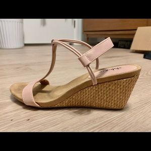 Style & Co for Macy’s Mulan wedges in pink latte